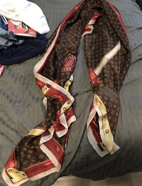 satin louis vuitton scarf|genuine Louis Vuitton scarf.